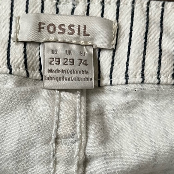 Fossil classic denim pinstripe skirt size 29 5 pocket style Gently Used - Picture 5 of 8